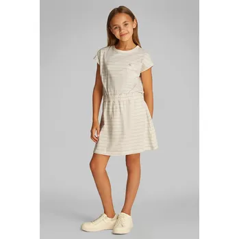 Dívčí šaty Dívčí šaty Calvin Klein Jeans IG0IG02929.104.116.PPYA béžová 01X, vel. 104