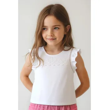 Dětské bavlněné tričko Mayoral 3020.6L.Mini.PPYA bílá 00X, vel. 104