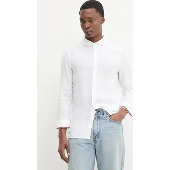 Pánská košile Lněná košile Superdry pánská, béžová barva, regular, M4010995A-01C M4010995A.01C 00A, vel. XL