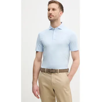 Pánské tričko Bavlněné polo tričko Hackett London modrá barva, HM563434 50X, vel. XL