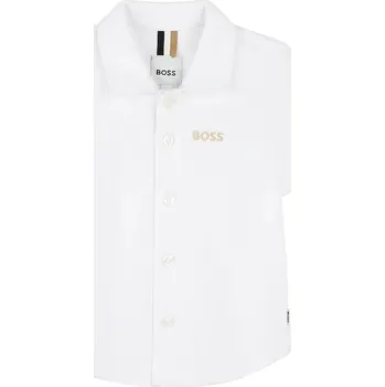 Dětská bavlněná košilka BOSS J52092.67.81 bílá 00X, vel. 71