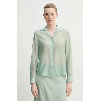 Dámská košile Košile Marc O'Polo dámská, tyrkysová barva, regular, s klasickým límcem, 502089042137 65X, vel. 36