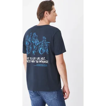 Bavlněné tričko Medicine tmavomodrá barva, s potiskem RS25.TSM101 59X, vel. S