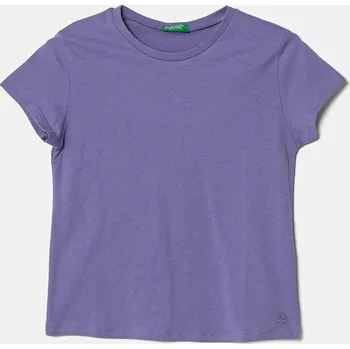 Dětské bavlněné tričko United Colors of Benetton fialová barva, 3I1XC109V 3I1XC109V.G.Season.PPYA 45X, vel. 130