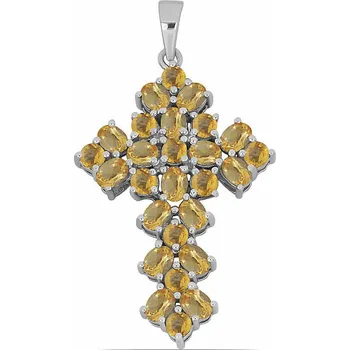 Přívěsek Přívěsek stříbrný s broušenými citríny Ag 925 046600 CT 3,4 cm, 4,8 g