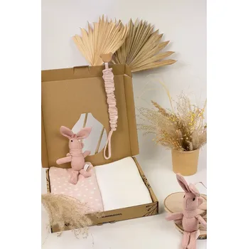 Kojenecká čepice Kojenecká sada Jamiks BIEN BIEN.or.komple.JLH126.G růžová 30X, vel. ONE SIZE