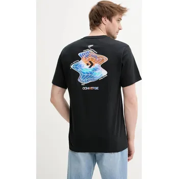 Bavlněné tričko Converse 10027366.A01 černá 99X, vel. M
