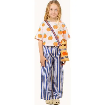 Dětské bavlněné kalhoty Tinycottons STRIPES WOVEN PANT SS25.229 modrá 57X, vel. 140