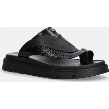 Dámské pantofle Kožené pantofle Tommy Hilfiger černá barva, T4B2-33947 T4B2.33947 99X, EUR 36