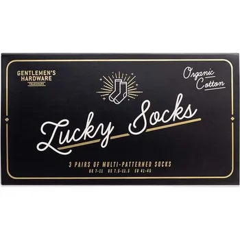 Pánské ponožky Ponožky Gentlemen's Hardware Lucky Socks 3-pack GEN541UK černá 99X, vel. ONE SIZE