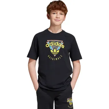 Chlapecké tričko Dětské bavlněné tričko adidas Originals JN4533 černá 99X, vel. 176