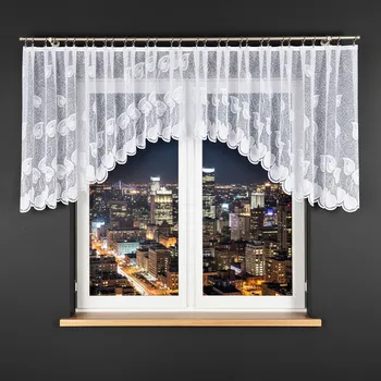 Záclona Dekorační oblouková krátká záclona na žabky NORA 100 bílá 400x100 cm MyBestHome