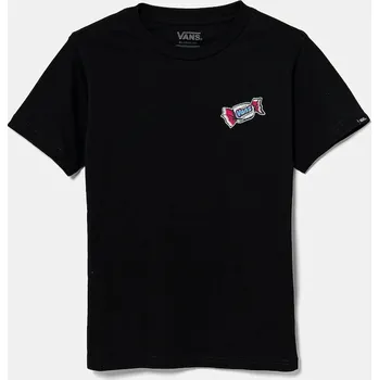 Dětské bavlněné tričko Vans Stuck On černá barva, s potiskem, VN000MMKBLK1 99X, vel. 98