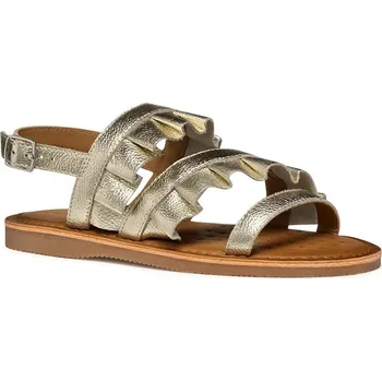 Dívčí obuv Dětské kožené sandály Geox EOLIE J55BSB.00044.36.39 zlatá 10Y, EUR 37