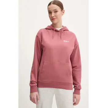 Pánská móda Bavlněná mikina Jack Wolfskin Essential A63848 růžová 03A, vel. L