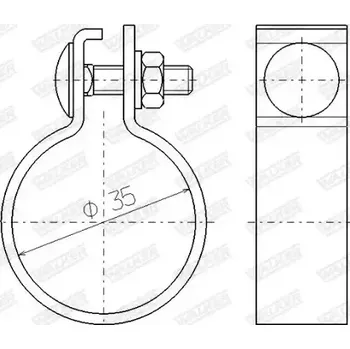 Těsnění výfuku WALKER Upínač výfukového systému WA 81905