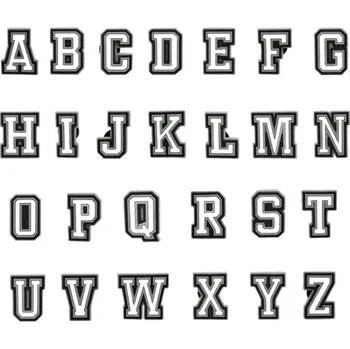 Dámská běžecká obuv Sada 26 ks PVC přívěsků na Crocs boty s písmeny Abecední dekorace na obuv Barevné doplňky pro personalizaci dětské i dospělé obuvi bílá