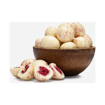 Sušená potravina Lyofilizované maliny v jogurtové čokoládě 250 g