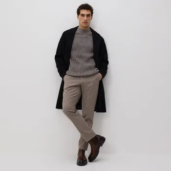 Pánské kalhoty Reserved - Kalhoty chino slim s&nbsp;příměsí viskózy - kávová - 555DV-84M - 555DV-84M-30-2