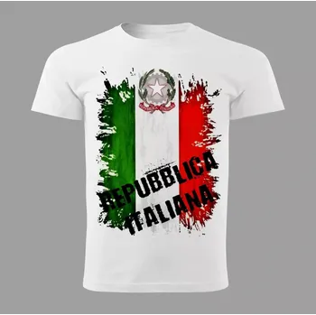 Pánské tričko tričko s vlajkou ITÁLIE 122