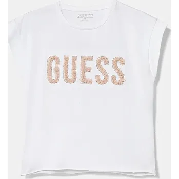 Chlapecké tričko Dětské tričko Guess bílá barva, J5RI37 K6YW4 J5RI37.K6YW4.PPYA 00X, vel. 136-146