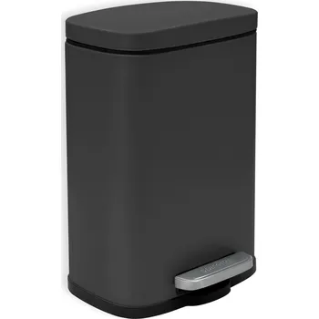 Odpadkový koš Spirella pedálový odpadkový koš Akira, matný černý, ocel, 5 l