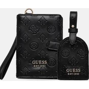Peněženka Pouzdro na pas a visačka na zavazadlo Guess WILDER TWX745.20370 černá 99X, vel. ONE SIZE