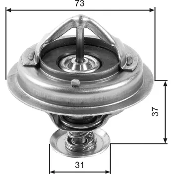 Těsnění motoru Termostat, chladivo GATES TH24582G1