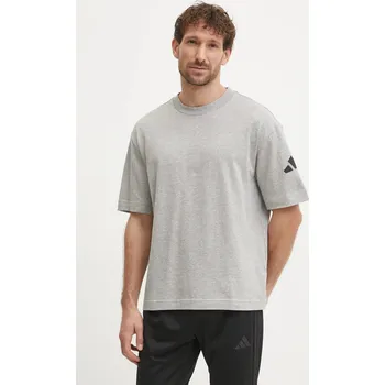 Pánská móda Bavlněné tričko adidas Essentials JF3618 šedá 90X, vel. XL