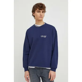 Pánská mikina Bavlněná mikina Levi's pánská, tmavomodrá barva, s potiskem 38712 59X, vel. M