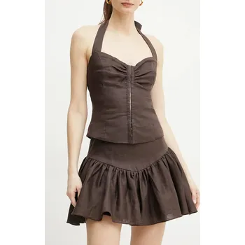 Dámská sukně Lněná sukně Bardot AMORETTE 59864SB2 hnědá 98X, vel. L