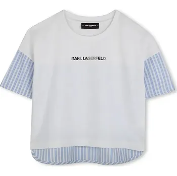 Dětské bavlněné tričko Karl Lagerfeld modrá barva, Z30493 Z30493.156.162 50X, vel. 156