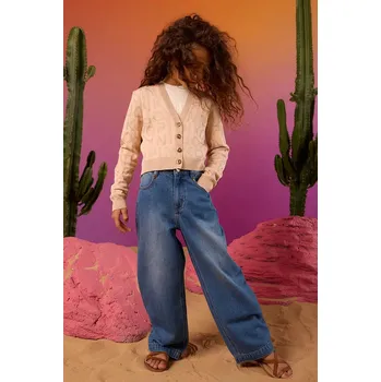 Dívčí svetr Dětský svetr Pinko oranžová barva, lehký, KFMA005.C.TV073 24X, vel. 140