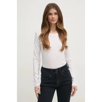 Pánské tričko Tričko s dlouhým rukávem Sisley bílá barva 3QU4L102Y 00B, vel. M