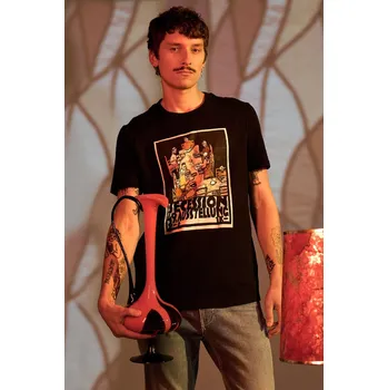 Pánské tričko Bavlněné tričko Medicine černá barva, s potiskem RS25.TSM260 99X, vel. M