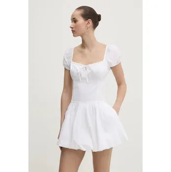 Dámské šaty Bavlněné šaty Hollister Co. KI359.5085.100 bílá 00X, vel. L