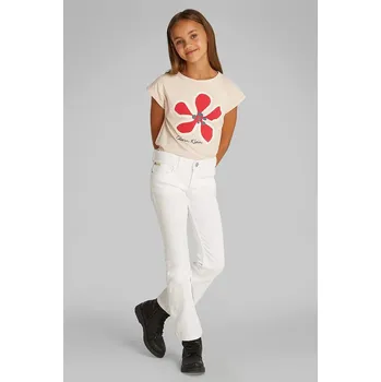 Dětské rifle Calvin Klein Jeans FLARE IG0IG02840.PPYA bílá 00X, vel. 176