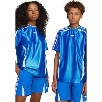 Chlapecké tričko Dětské tričko adidas Originals modrá barva, s aplikací, JC9125 55X, vel. 152