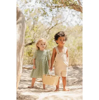 Dámské šaty Kojenecké šaty s příměsí lnu Tartine et Chocolat zelená barva, mini, CA30001 CA30001.80.94 97X, vel. 94