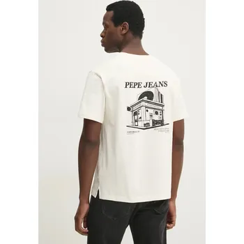Bavlněné tričko Pepe Jeans DALTON TEE PM509722 béžová 01X, vel. M