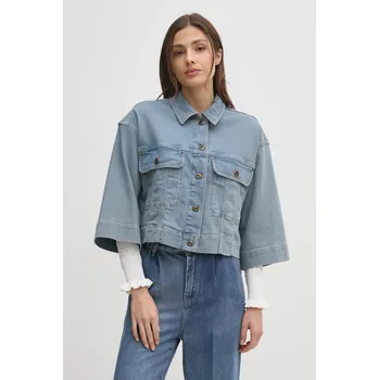 Pánská softshellová bunda Džínová bunda Mos Mosh modrá barva, přechodná, 168990 95X, vel. M