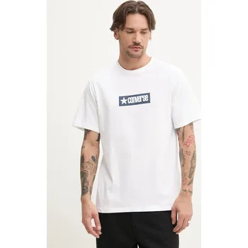 Pánské tričko Bavlněné tričko Converse 10027995.A02 bílá 00X, vel. XXL