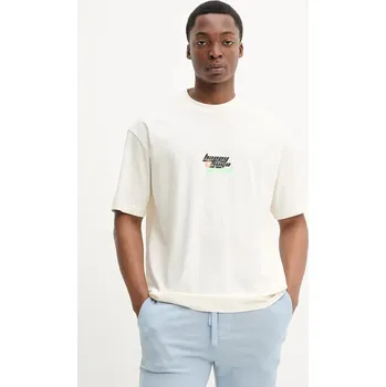 Bavlněné tričko Hugo Blue 50536122 béžová 01X, vel. XL