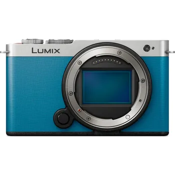 Panasonic DC-S9 Lumix kompaktní Full-Frame bezzrcadlovka (24,2 MP, flexibilní rámování, LUMIX Lab, fázový hybridní AF), modrá a stříbrná