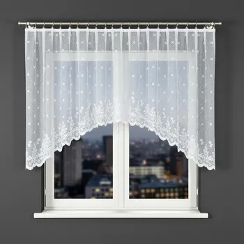 Záclona Dekorační oblouková krátká záclona na žabky KAROLINA 120 bílá 300x120 cm MyBestHome