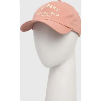 Kšiltovka Bavlněná baseballová čepice Iceberg růžová barva, s potiskem 7104.6920 30X, vel. ONE SIZE
