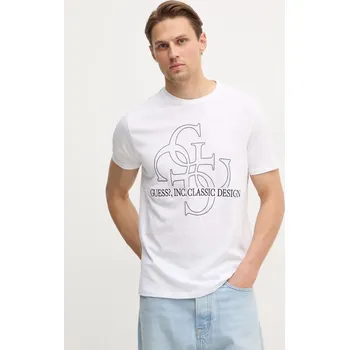 Pánská móda Bavlněné tričko Guess M5RI59.K9RM1 bílá 00X, vel. S