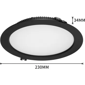 Immax NEO DOWN podhledové(stropní)svítidlo černé 23cm 36W WIFI BEACON CCT stmívatelné