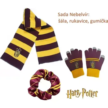 Seriál Sada Harry Potter Nebelvír: rukavice, šála a gumička