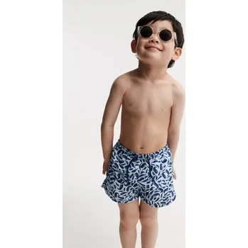 Chlapecké kraťasy Dětské plavkové šortky Liewood Aiden Printed Board Shorts LW20067 modrá 55X, vel. 134